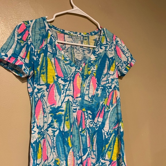 Lilly Pulitzer Beach And Bae Sailboat Jessica Short Sleeve Dress Size XS - Picture 2 of 7